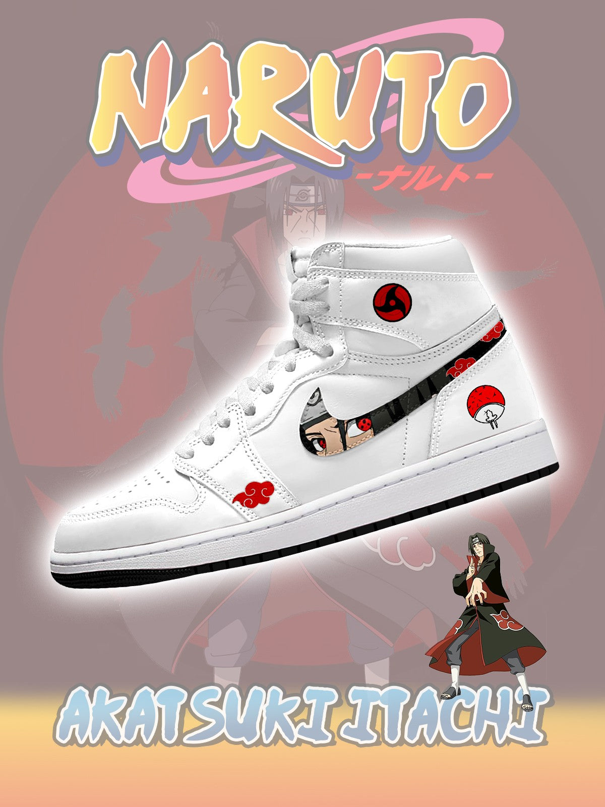 Akatsuki Itachi Uchiha V.3 High-Top Custom Sneakers