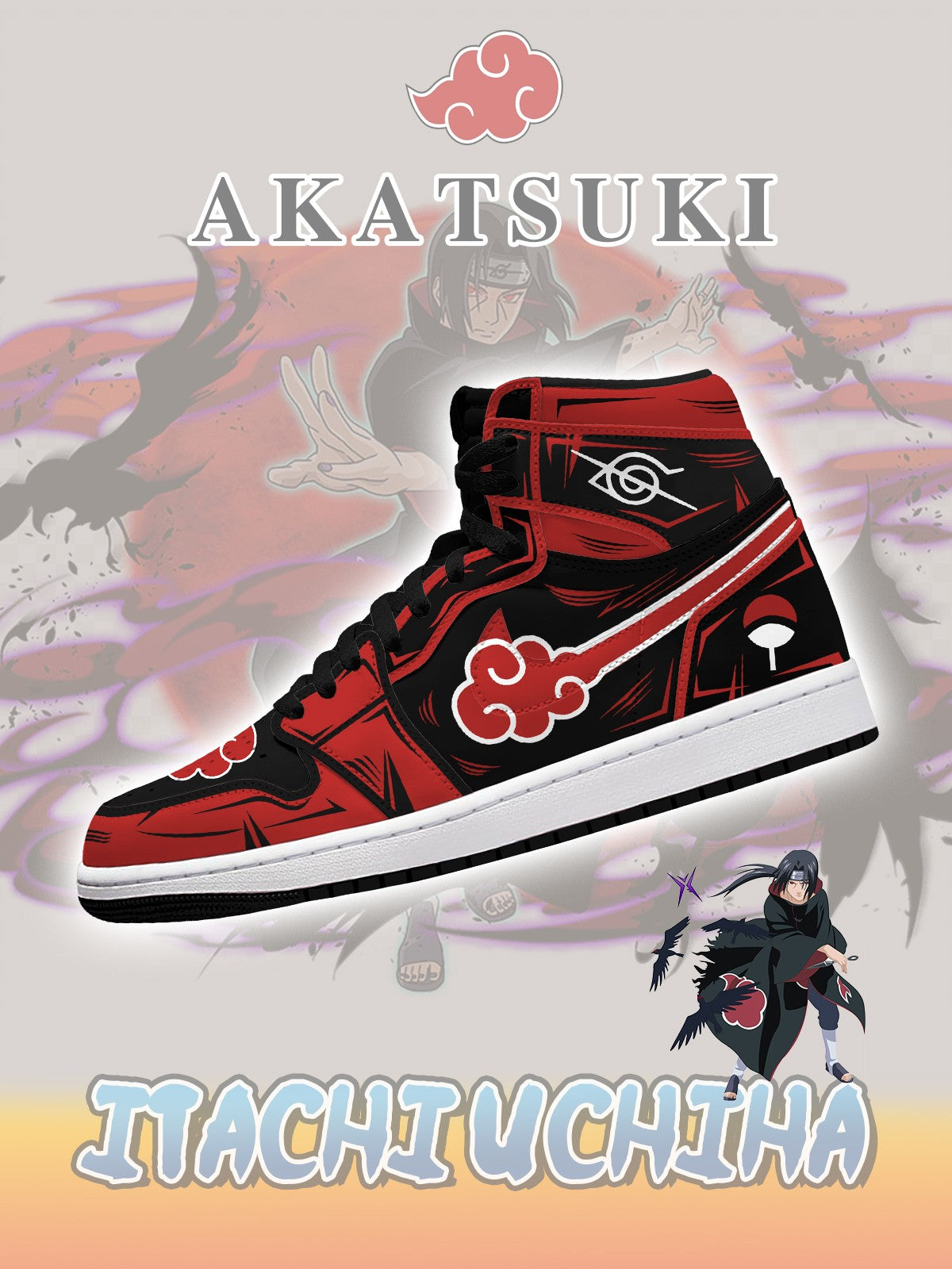 Akatsuki Itachi Uchiha V.7 High-Top Custom Sneakers