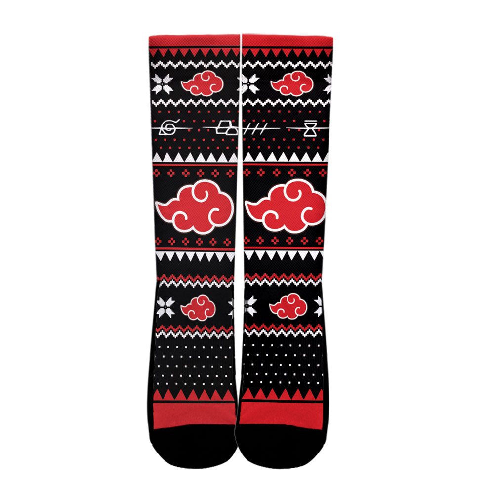 Akatsuki Socks Custom Ugly Christmas Anime Socks