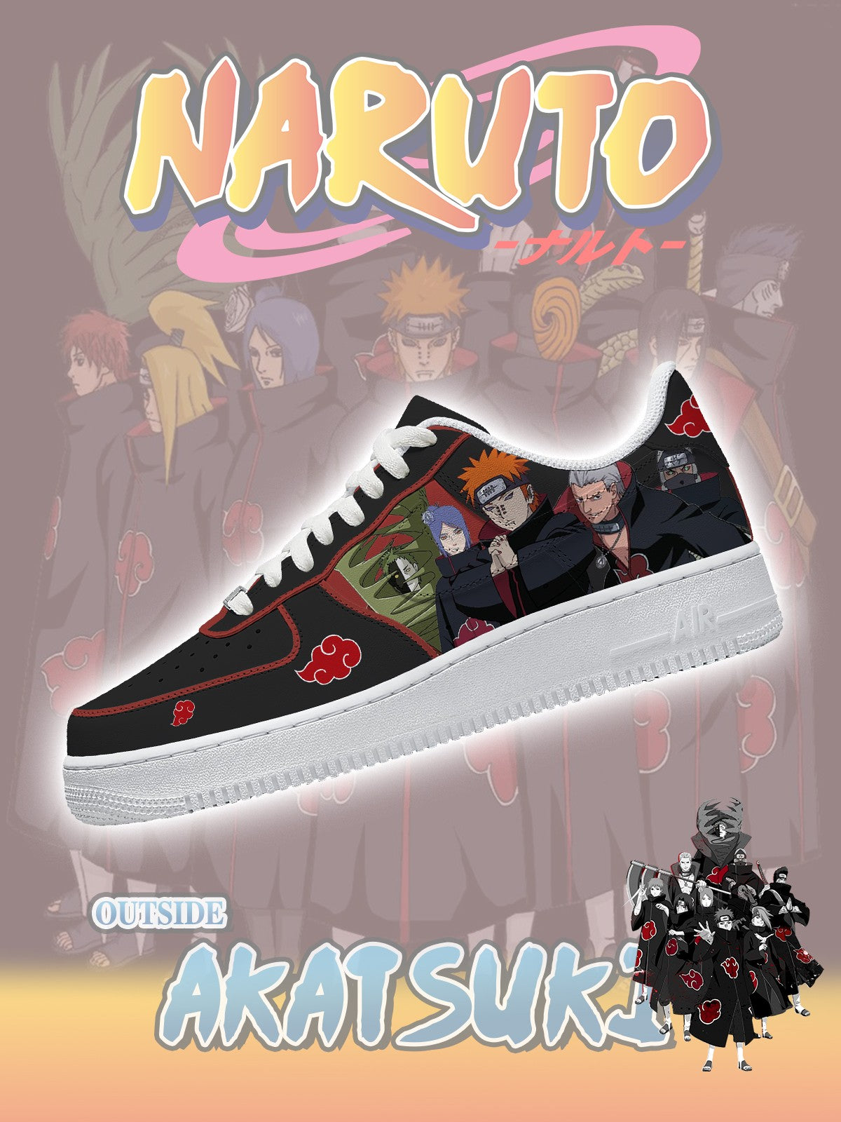 Alternative view of Akatsuki V.3 Custom Sneakers