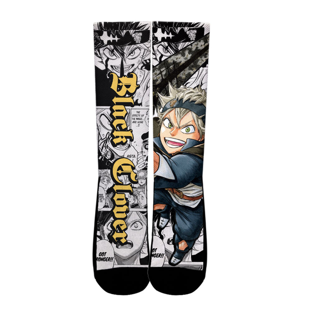 Asta Socks Black Clover Custom Anime Socks Manga Style