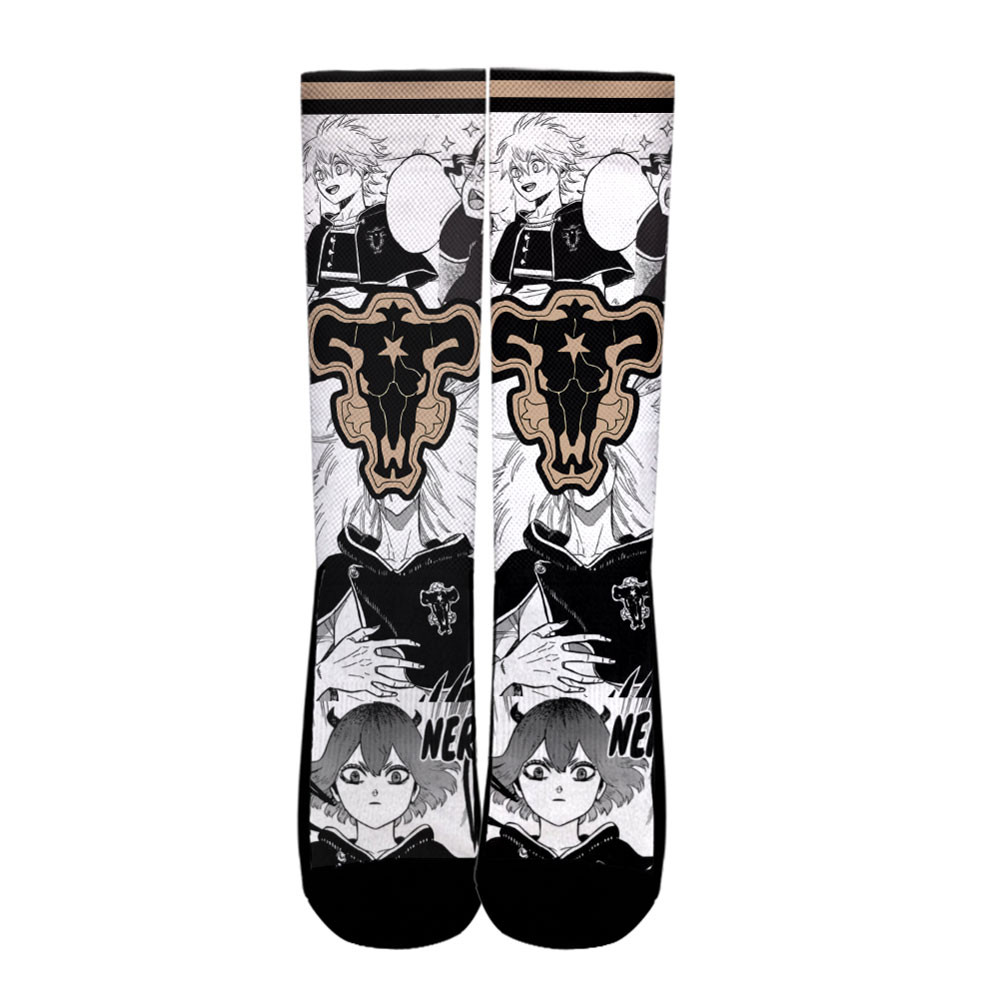 Black Bull Socks Black Clover Custom Anime Socks Manga Style