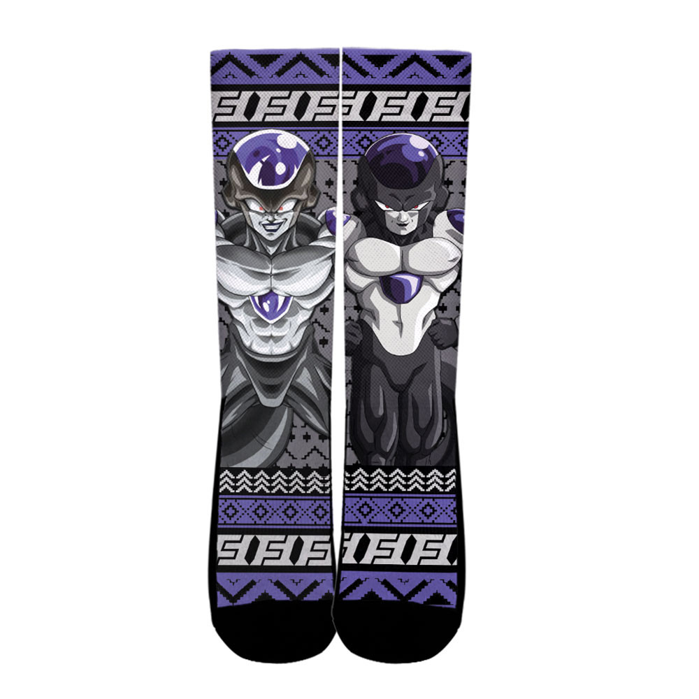 Black Frieza Socks Dragon Ball Custom Ugly Christmas Anime Socks
