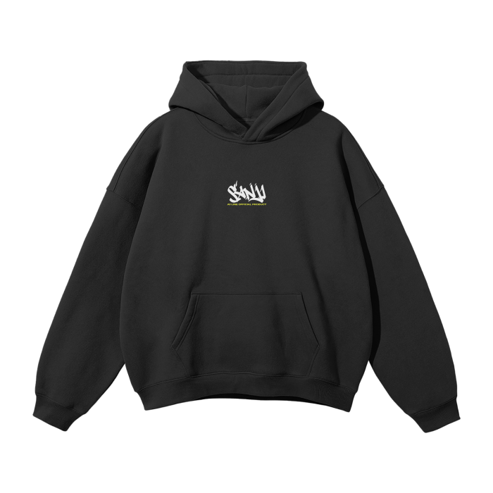 Alternative view of Black Leg Neon Streetwear Hoodie Black