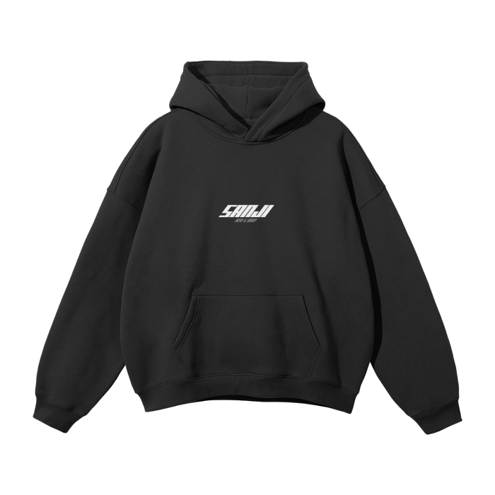Alternative view of Black Leg Y2K Streetwear Hoodie Black
