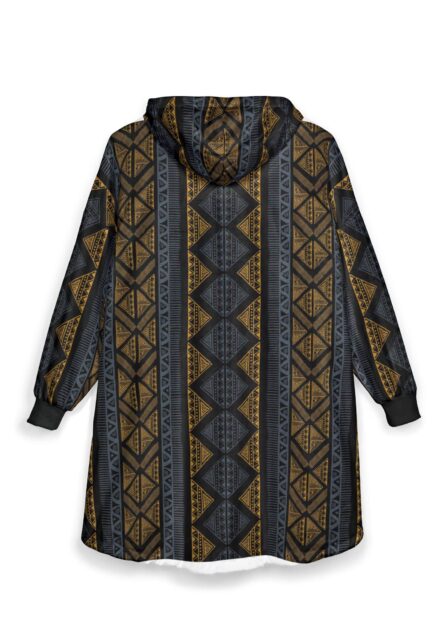 Alternative view of Blank Panther Afro Pattern Blanket Hoodie