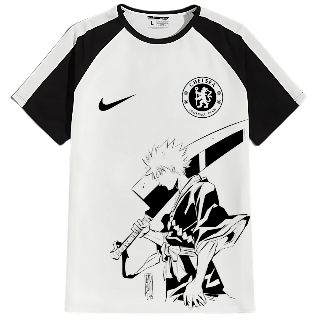 Chelsea Soul Reaper, Ichigo Kurosaki Custom Anime Jersey Â€“ Heavy Polyester Fabric