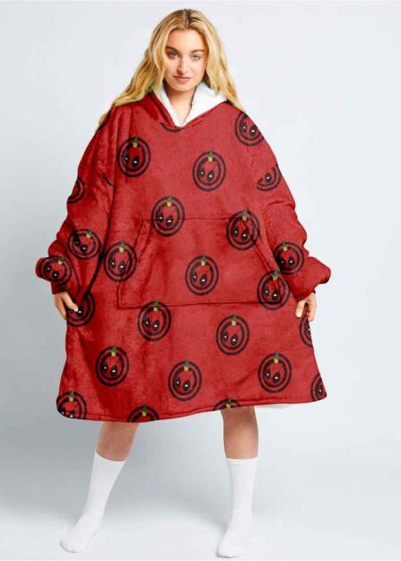 Comic Chibi Pattern Blanket Hoodie