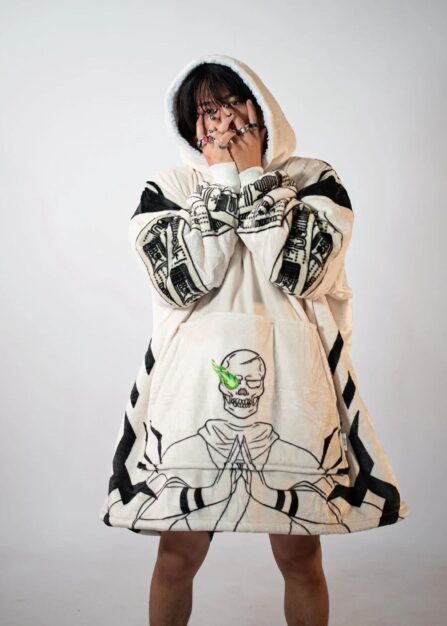 Curse King Shrine Jjk Oversized Blanket Hoodie