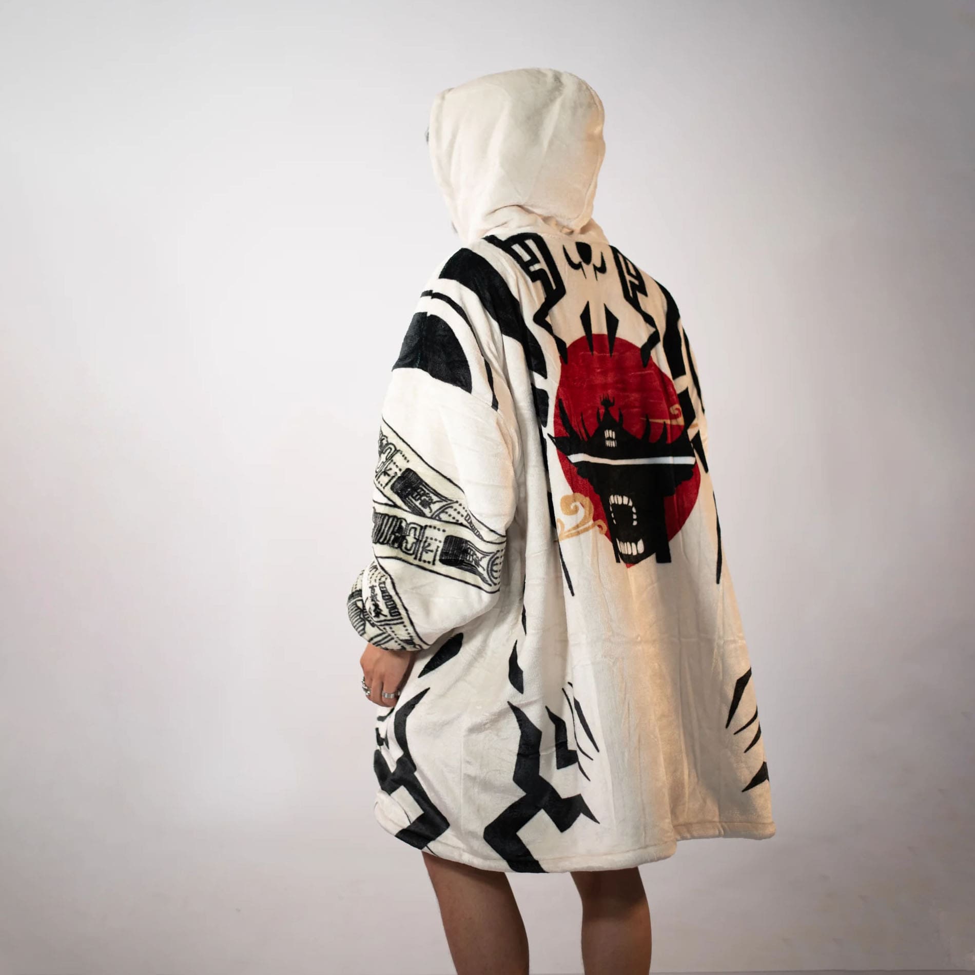 Curse King Shrine Jjk Oversized Blanket Hoodie - Image 2