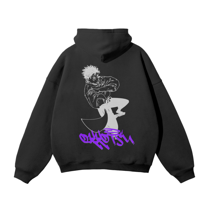 Cursed Companion Graffiti Streetwear Hoodie Black
