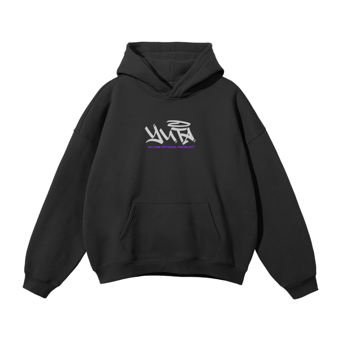 Alternative view of Cursed Companion Graffiti Streetwear Hoodie Black