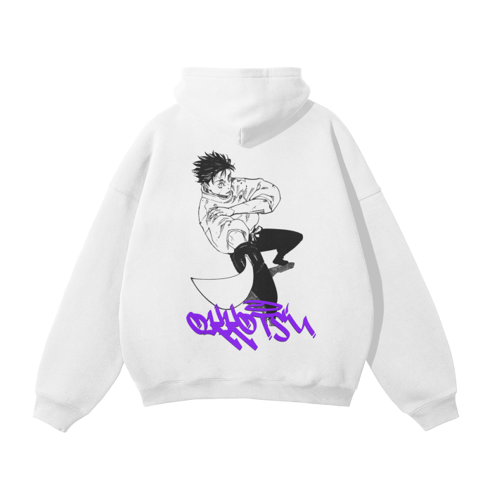 Cursed Companion Graffiti Streetwear Hoodie White