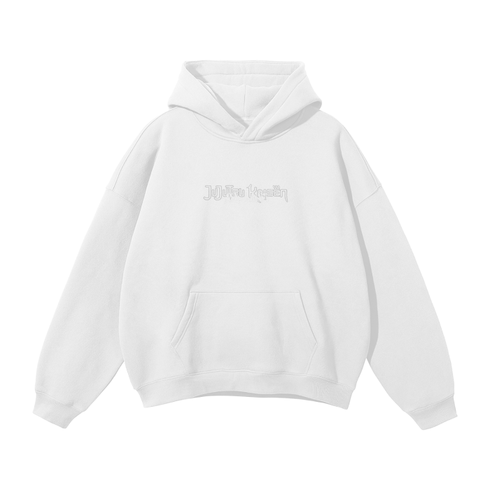 Alternative view of Cursed Companion Graffiti Streetwear Hoodie White