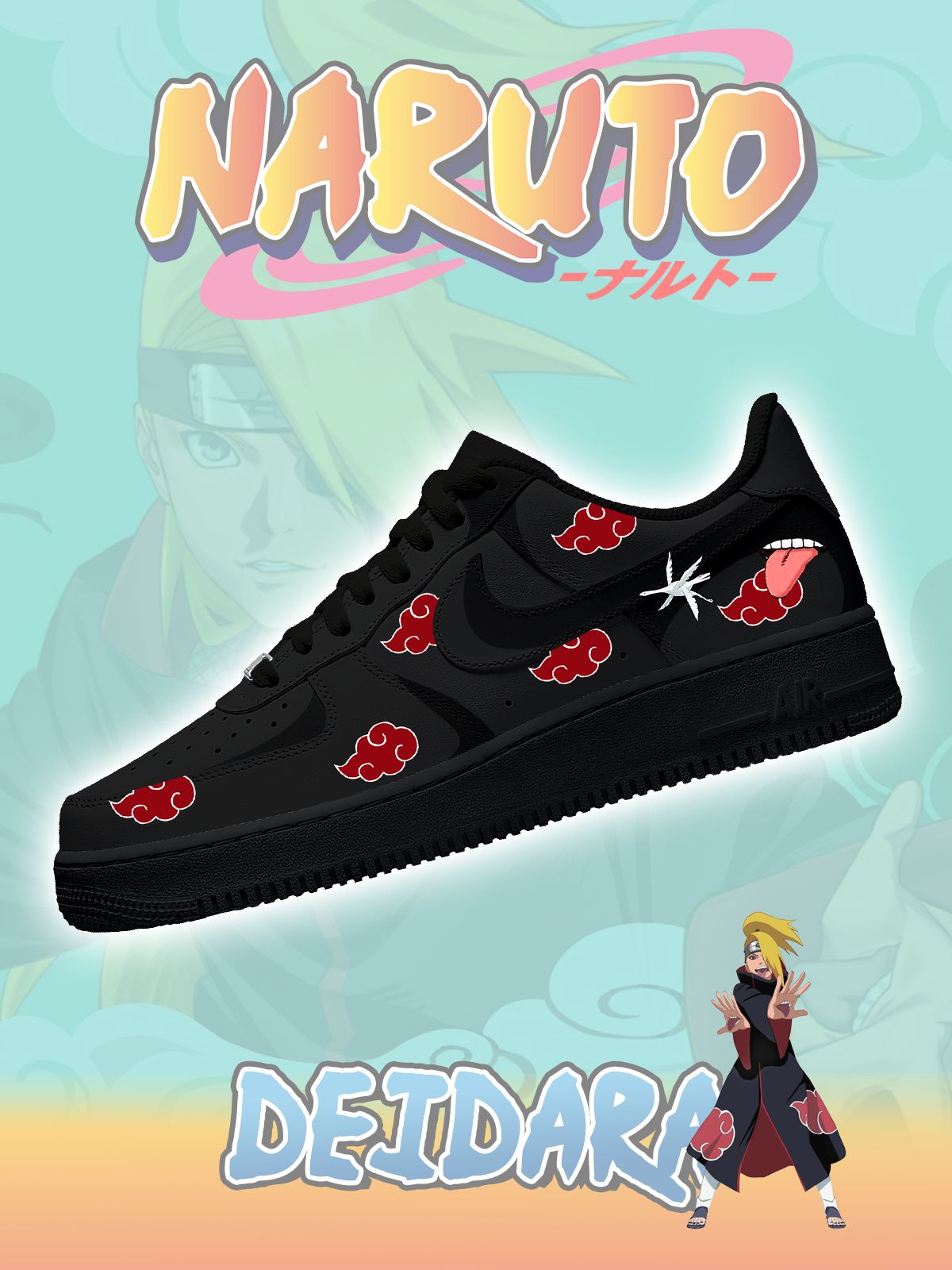 Custom Akatsuki Deidara No.2 Sneakers
