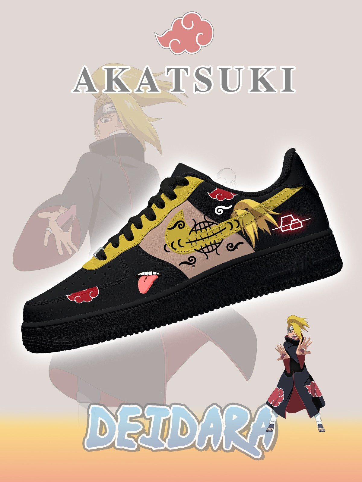 Custom Akatsuki Deidara No.3 Shoes