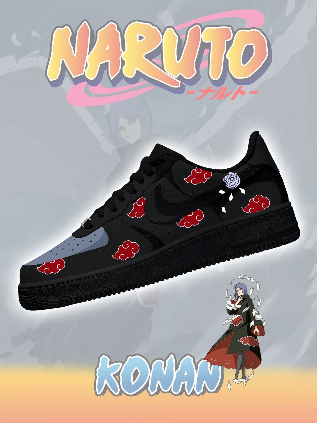 Custom Akatsuki Konan No.1 Shoes