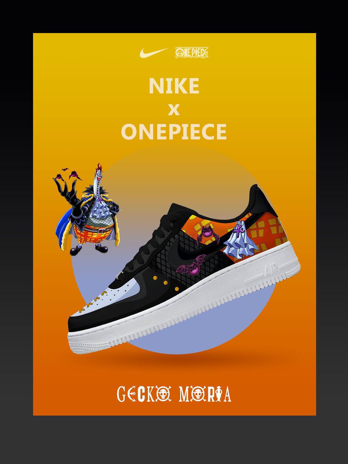Custom Printed Gecko Moria Sneakers
