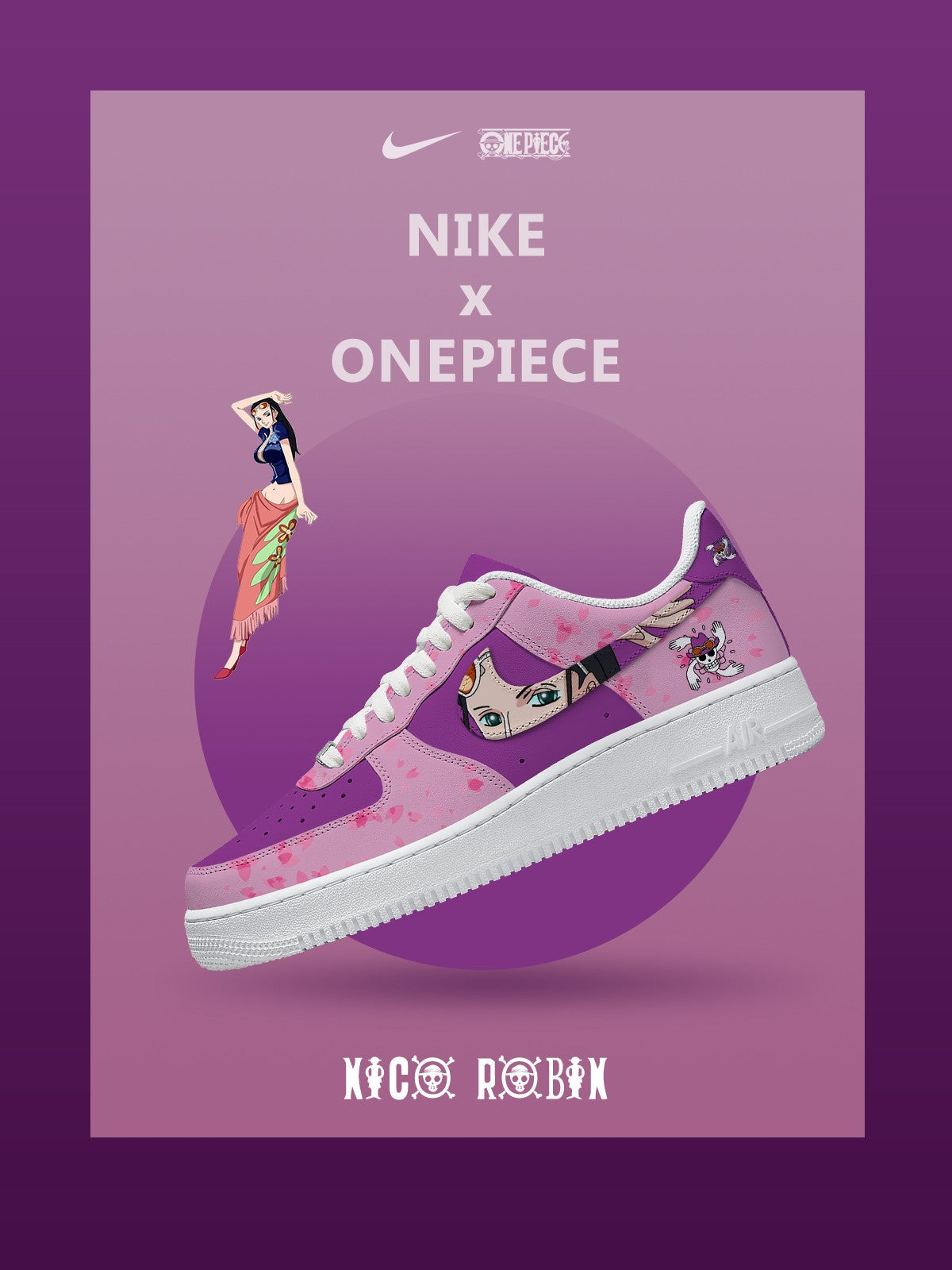 Custom Printed Nico Robin Sneakers
