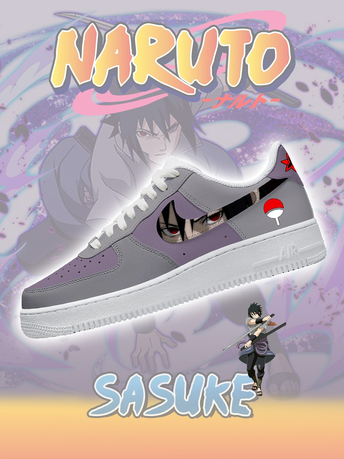 Custom Printed Sasuke Shoes