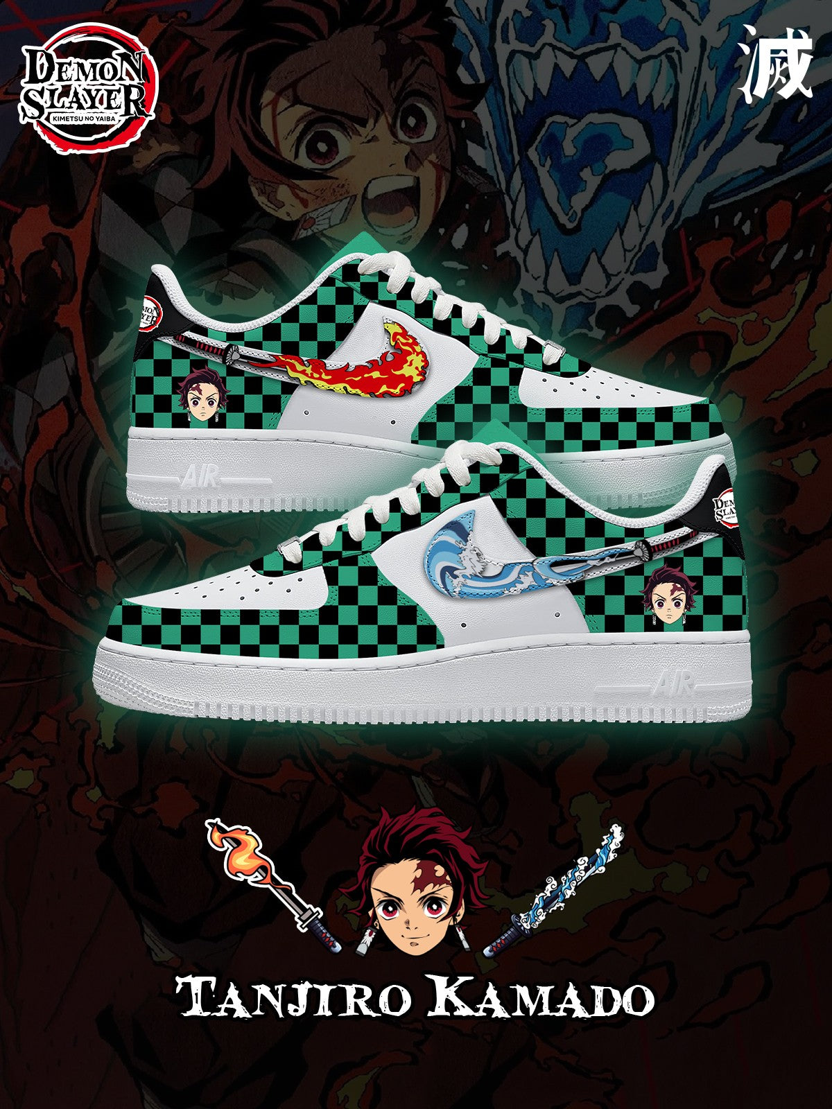 Custom Printed Tanjiro Kamado No.2 Sneakers