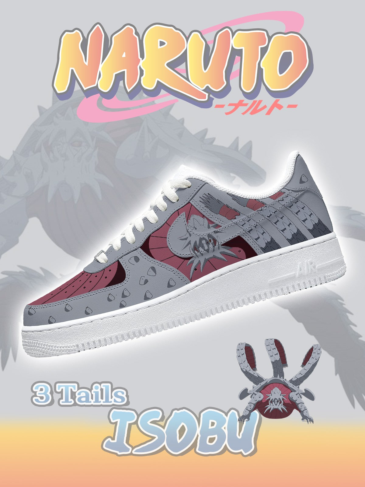 Custom Printed Three-Tails Isobu Sneakers