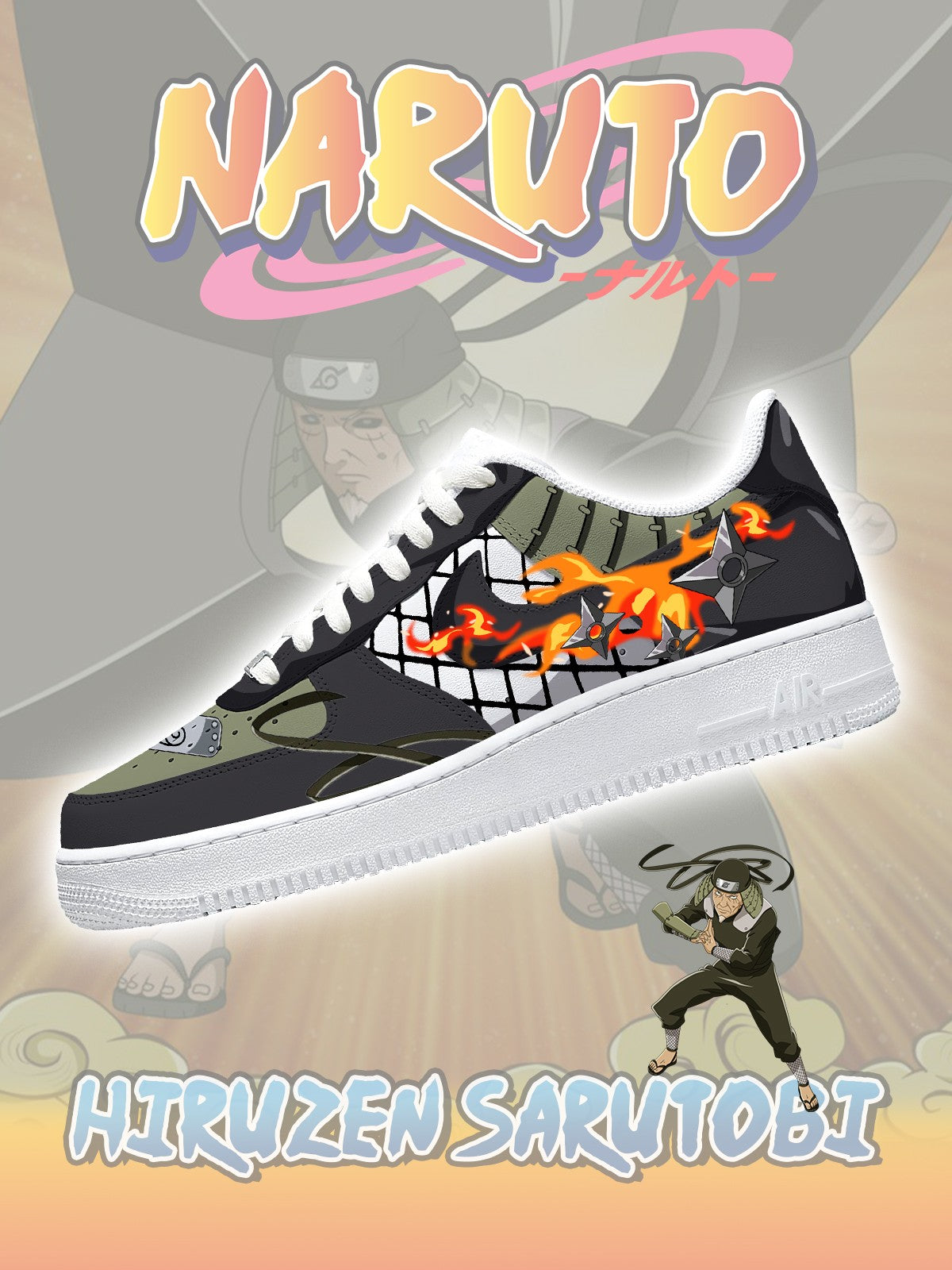 Custom Third Hokage Hiruzen Sarutobi Sneakers