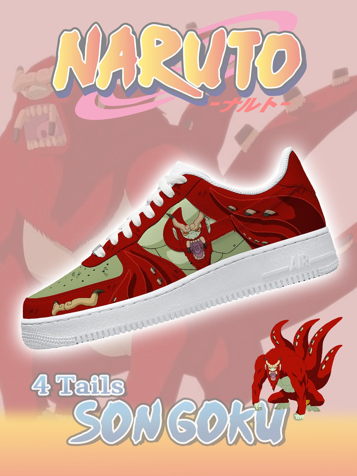 Customize Four-Tails Son Goku Sneakers
