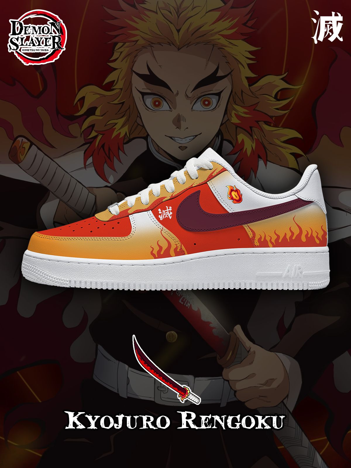 Customize Kyojuro Rengoku V.1 Sneakers