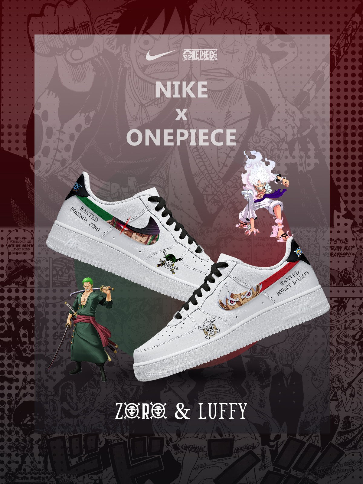 Customize Luffy & Zoro Shoes