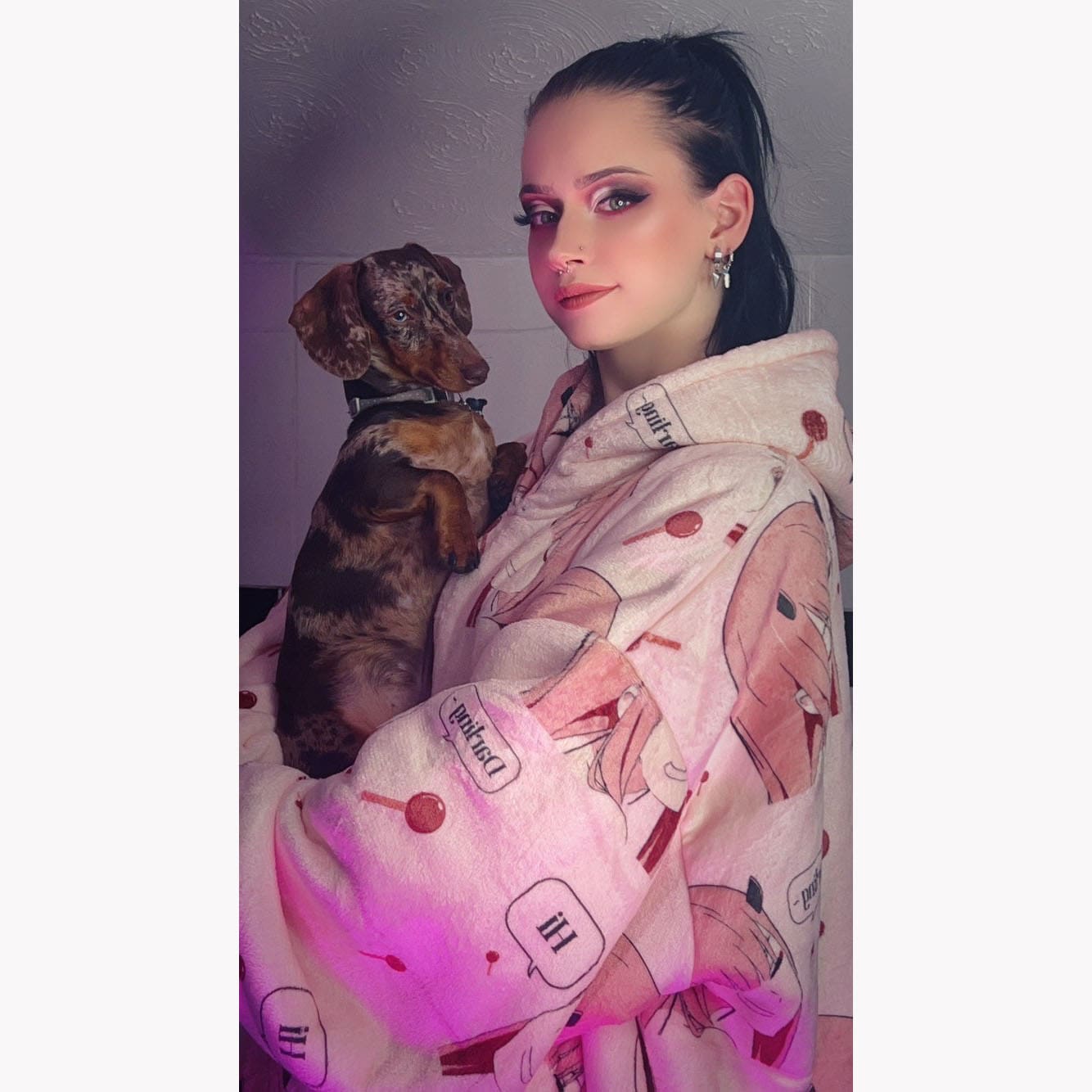 Alternative view of D-Franxx O2 Kawaii Oversized Blanket Hoodie