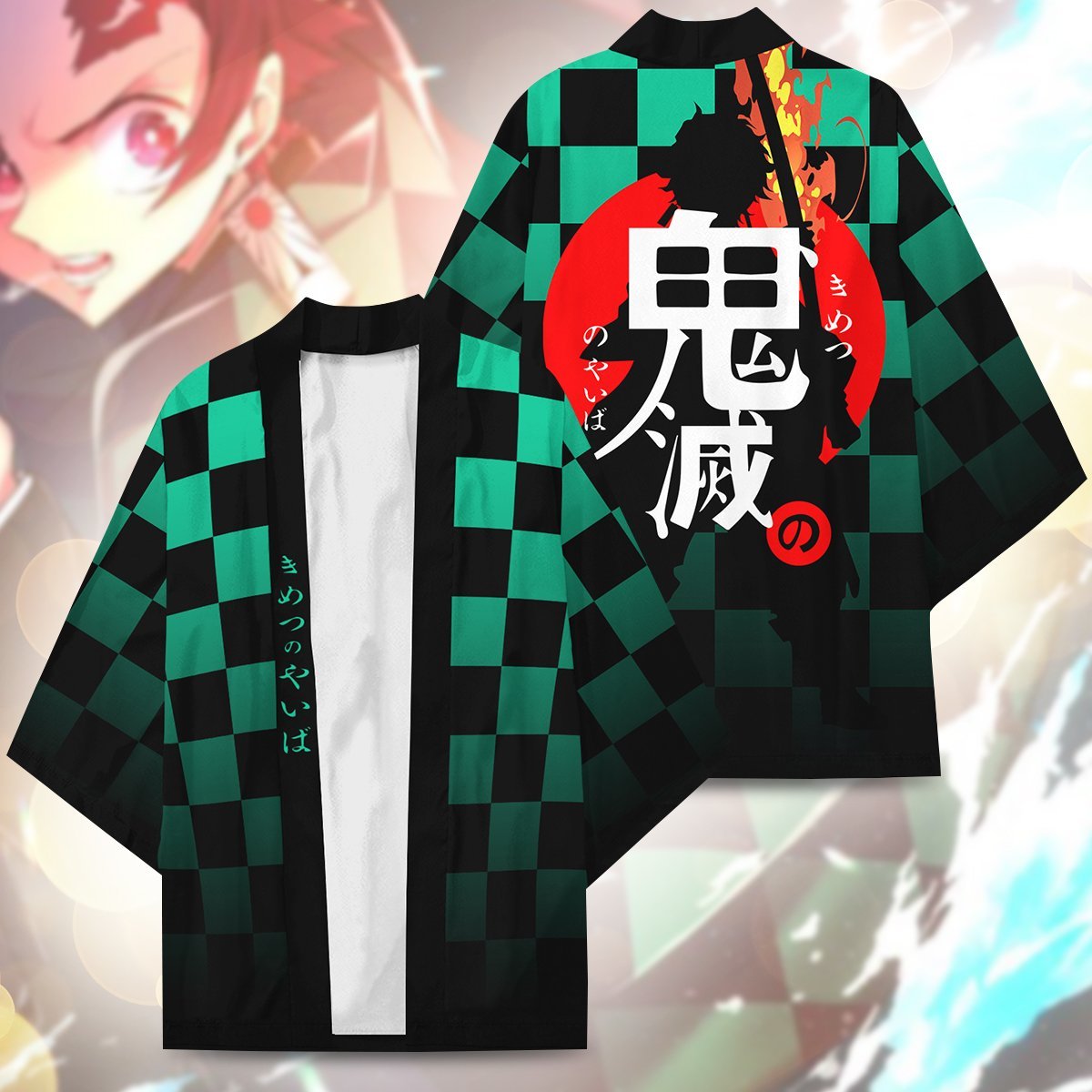 Alternative view of Demon Slayer Kimono - Kimetso No Yaiba Tanjiro Kimono Fdm3107