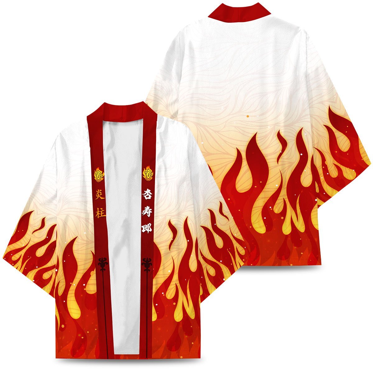 Demon Slayer Kimono - Kyojuro Fire Kimono Fdm3107