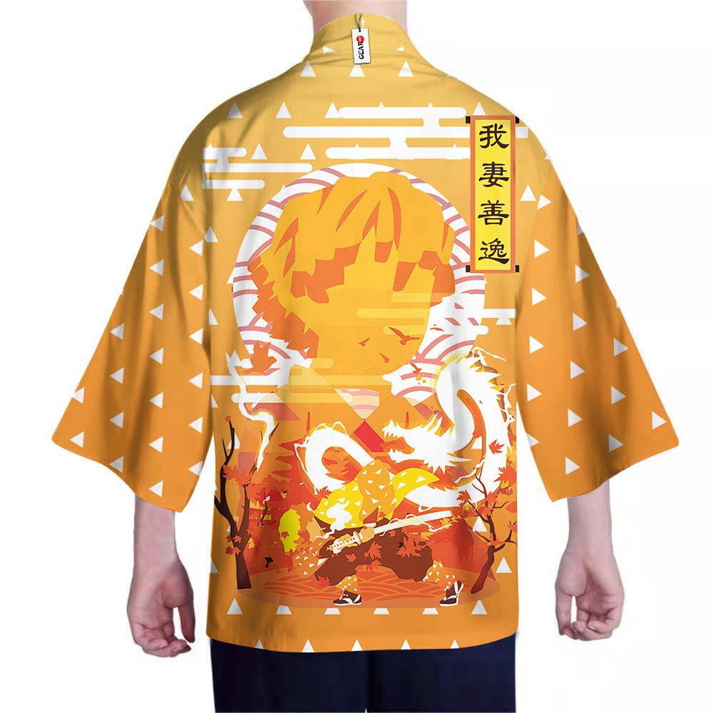 Alternative view of Demon Slayer Kimono - Zenitsu Kimono Otaku Merch Clothes Got1308