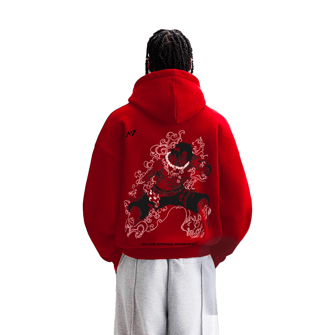 Flame Rogue Streetwear Hoodie Red