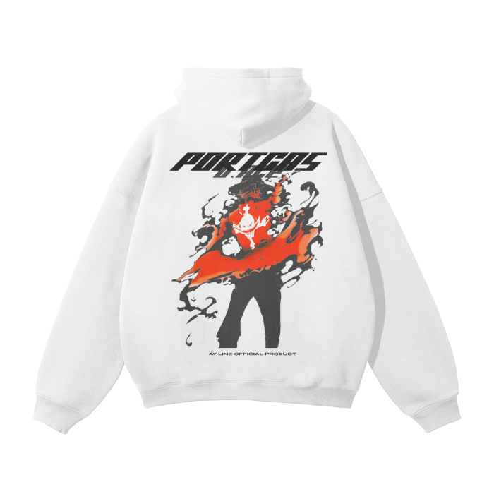 Flame Rogue Y2K Streetwear Hoodie White
