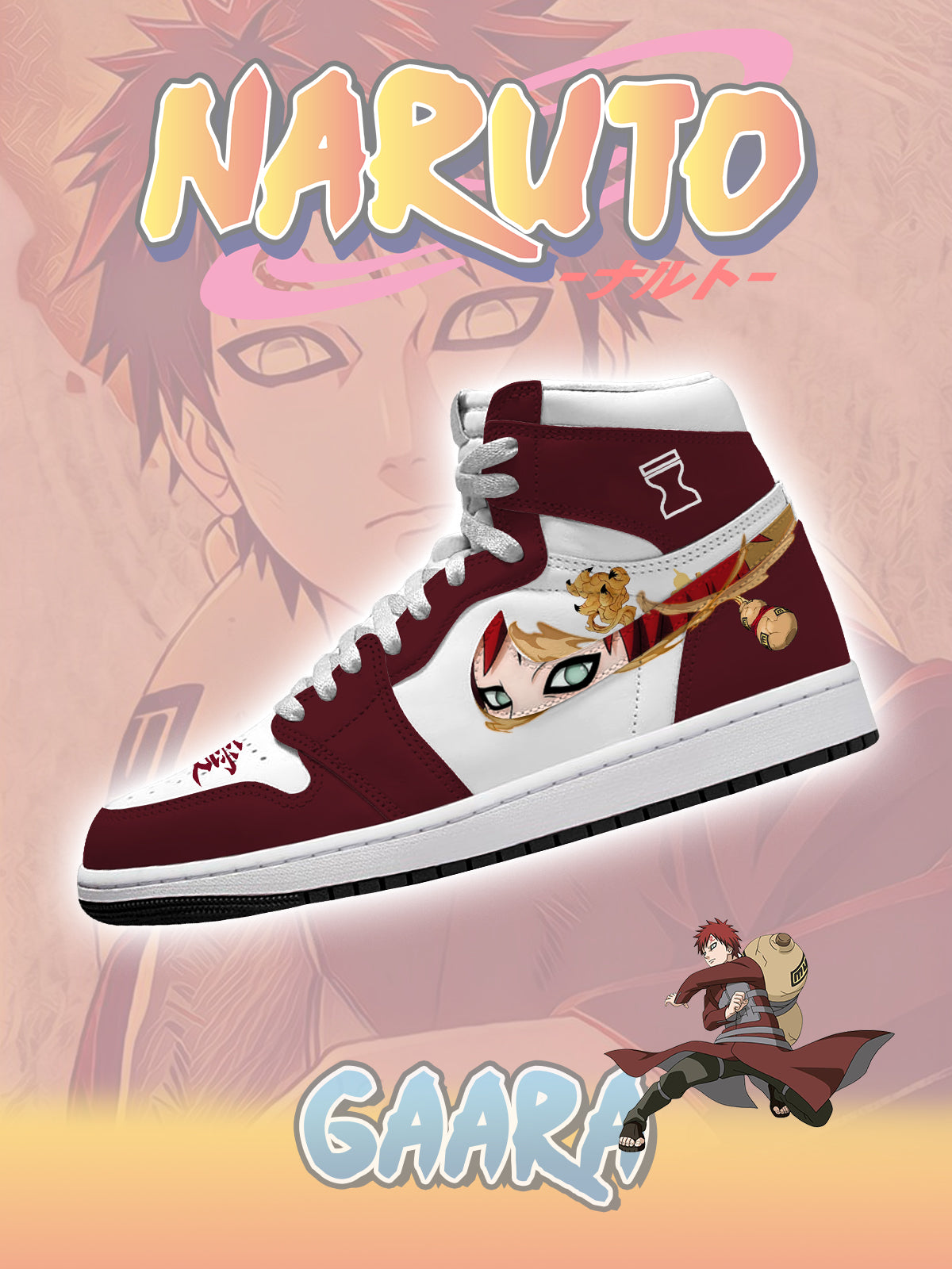 Gaara V.1 High-Top Custom Sneakers