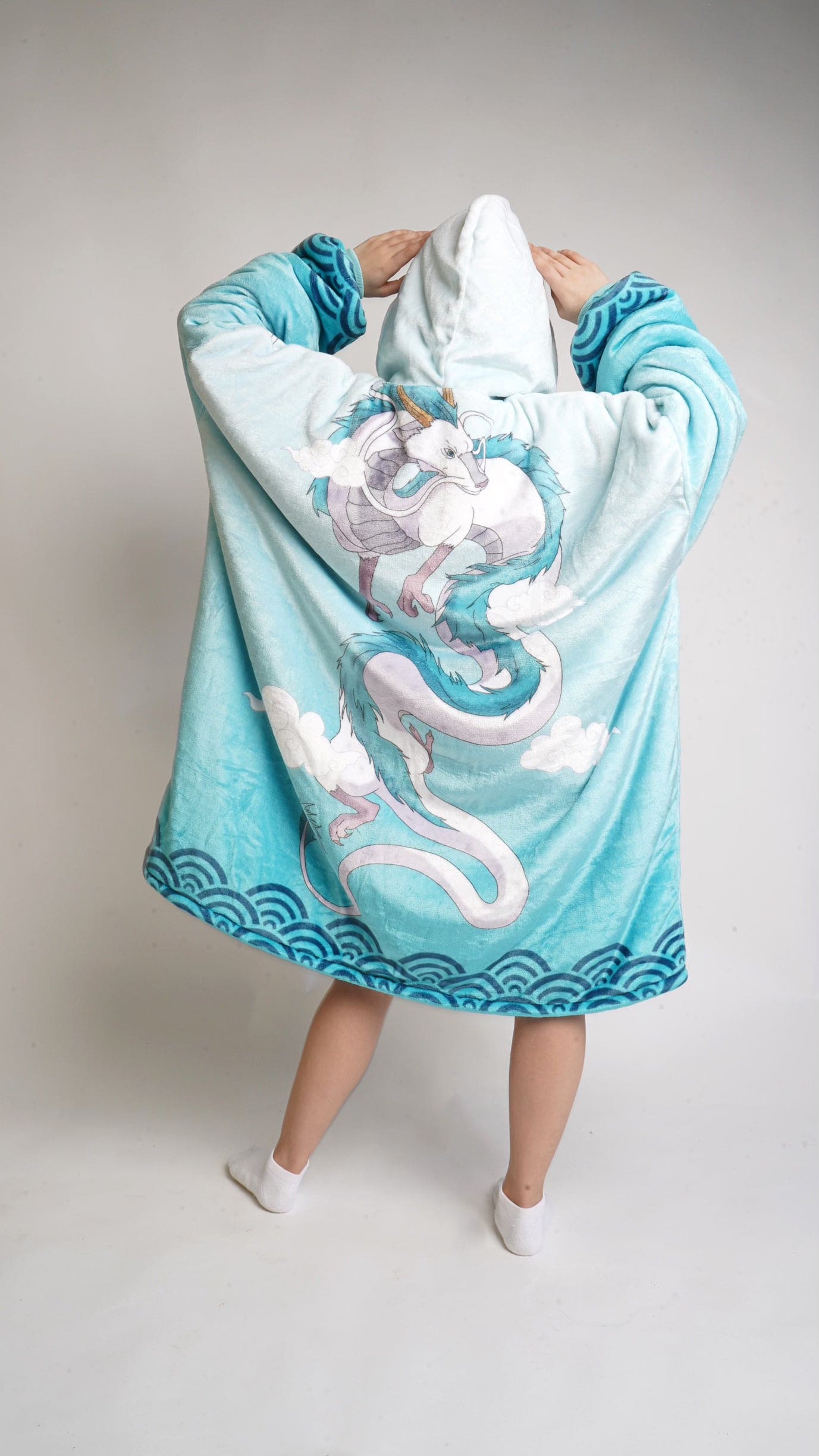 Alternative view of Haku Blanket Hoodie - Spirited Away