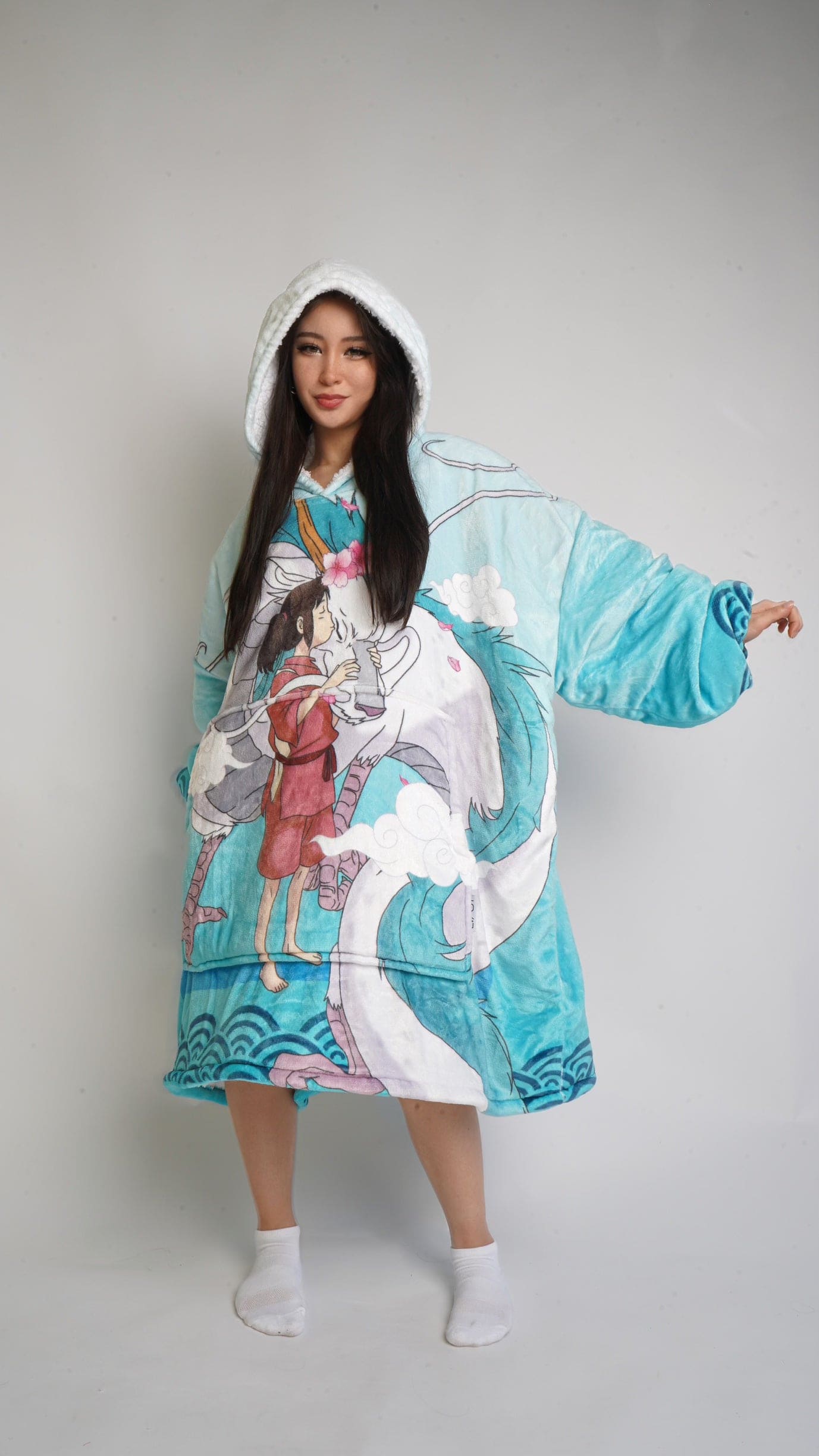 Haku Blanket Hoodie - Spirited Away
