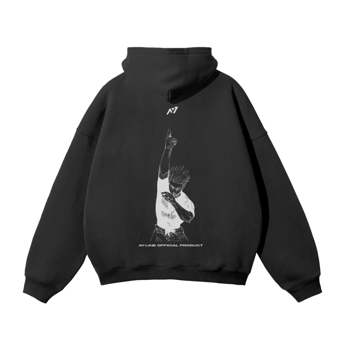 Hollow Purple Streetwear Hoodie Black
