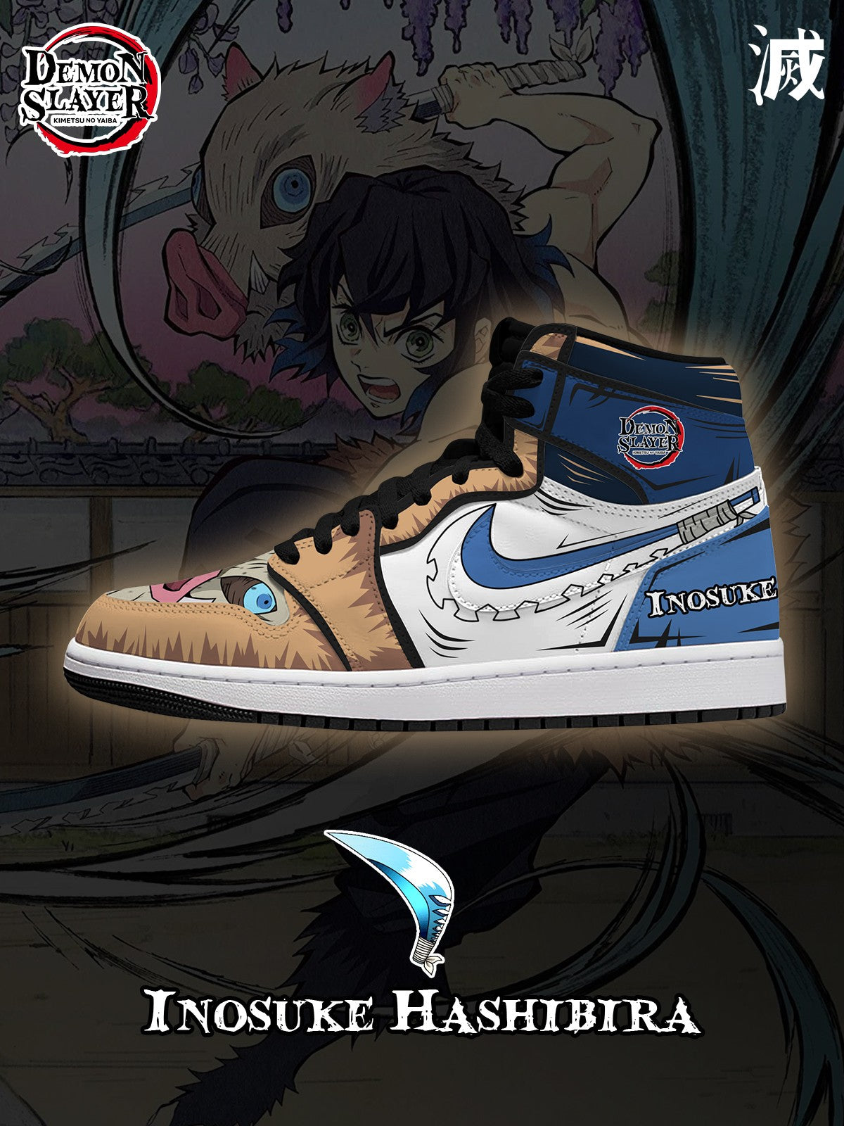 Inosuke Hashibira V.3 High-Top Custom Sneakers