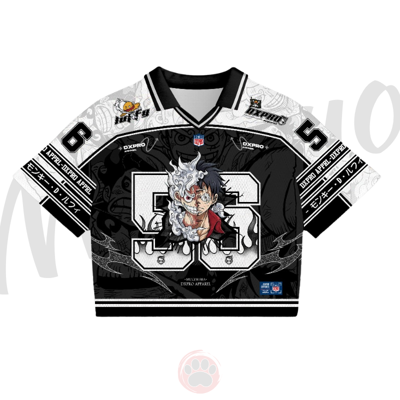 Jersey Boxy Op-Luffy 56 Black White Series