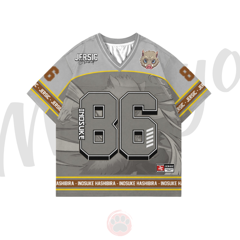 Alternative view of Jersey Demon Slayer Inosuke Kimetsu No Yaiba Anime