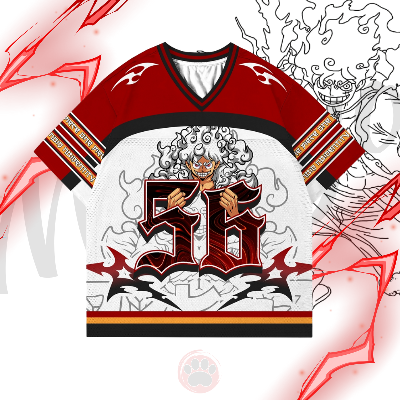 Jersey Luffy V1 One Piece Anime Vintage Nfl Baseball