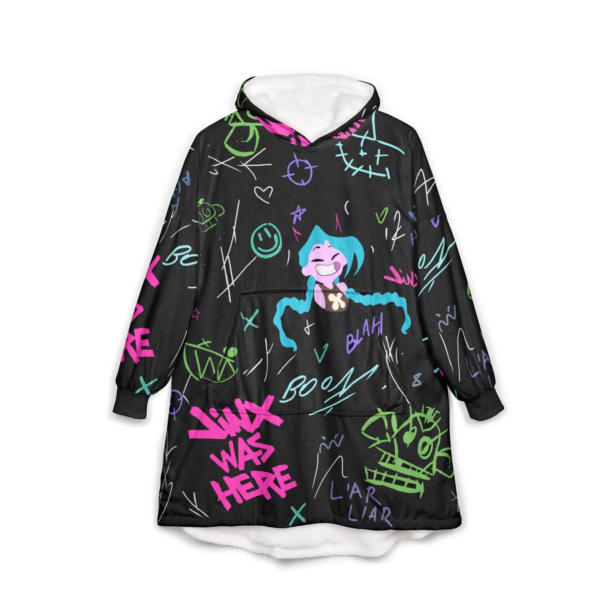 Jinx Arcane Oversized Blanket Hoodie
