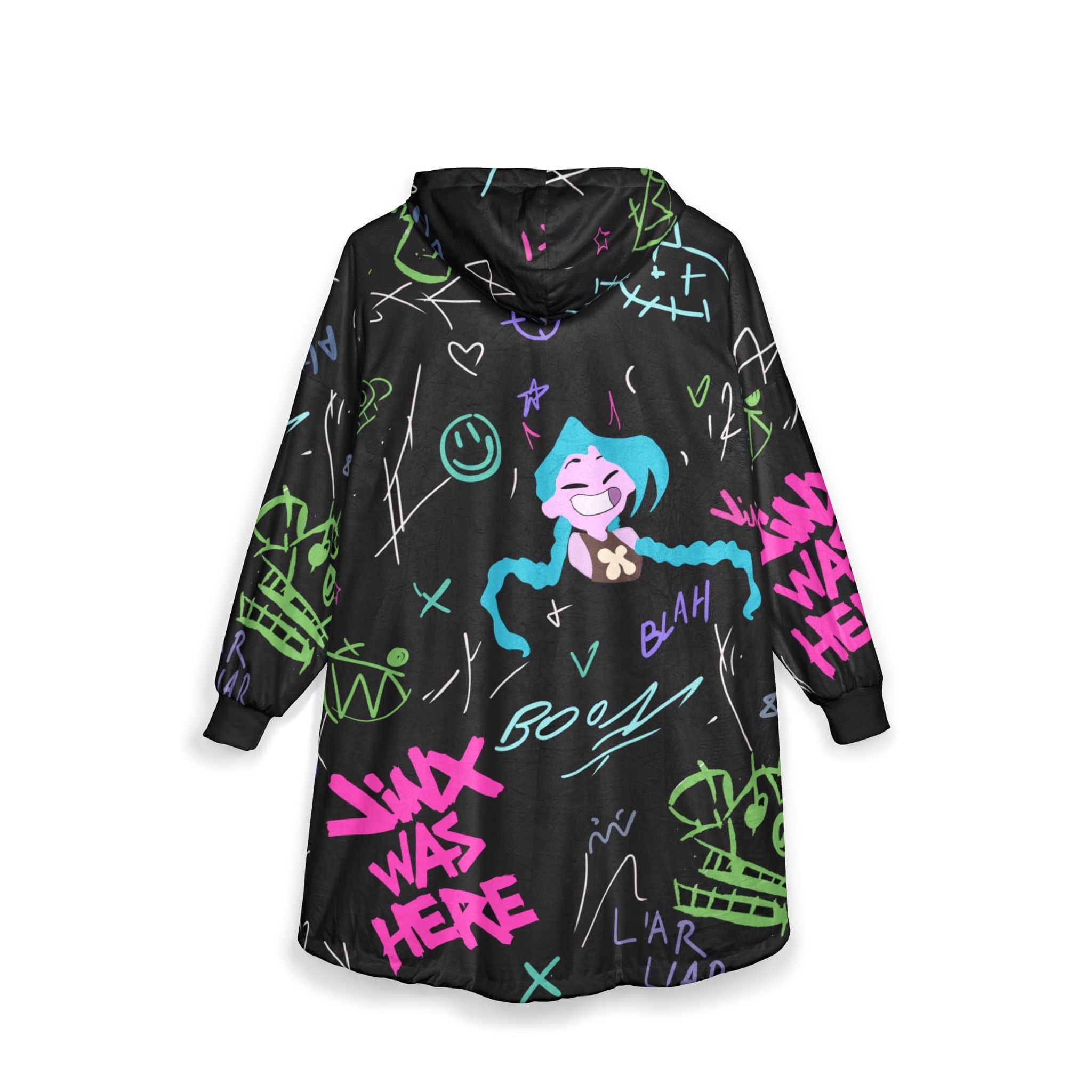 Alternative view of Jinx Arcane Oversized Blanket Hoodie