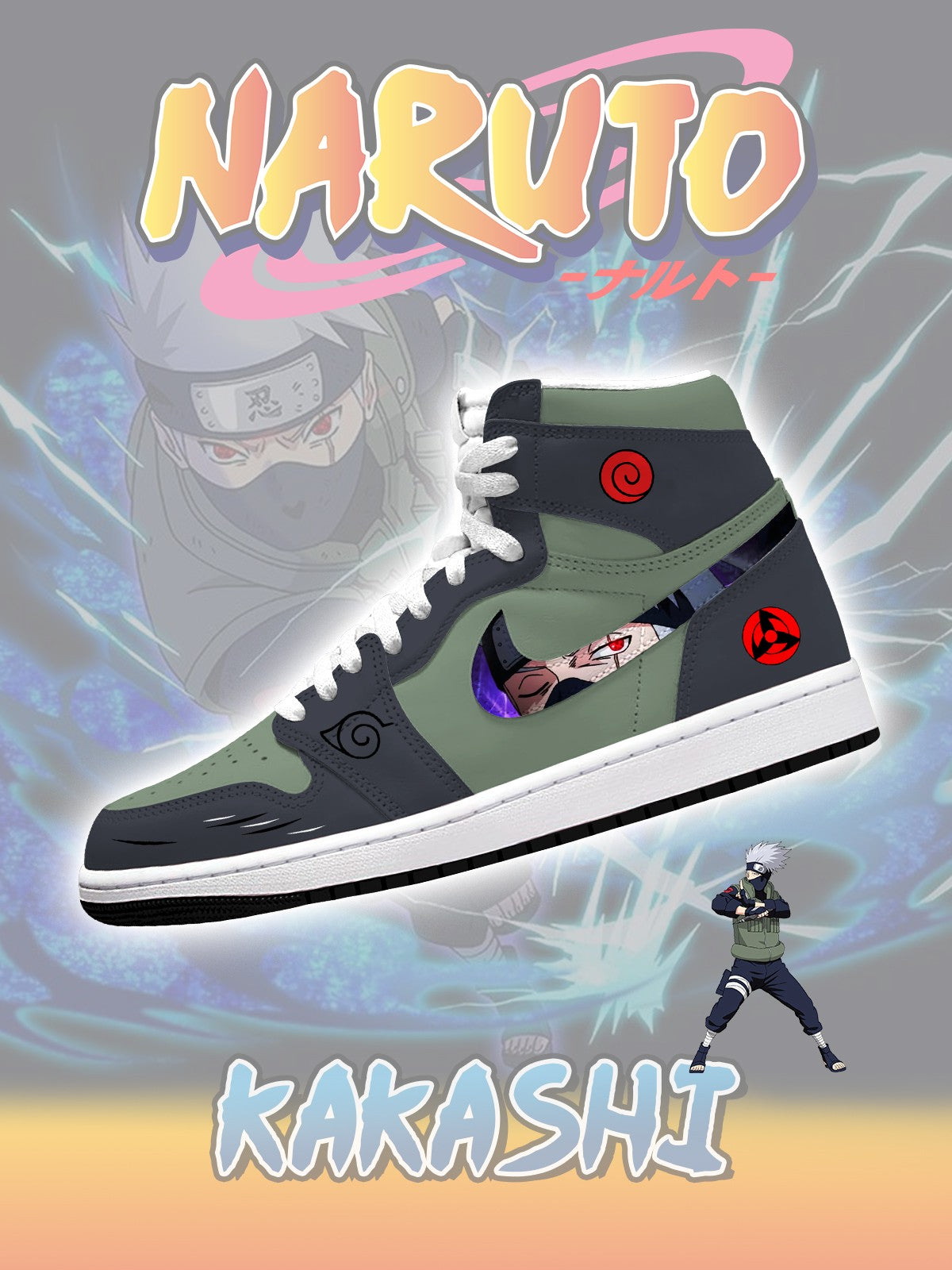 Kakashi V.1 High-Top Custom Sneakers