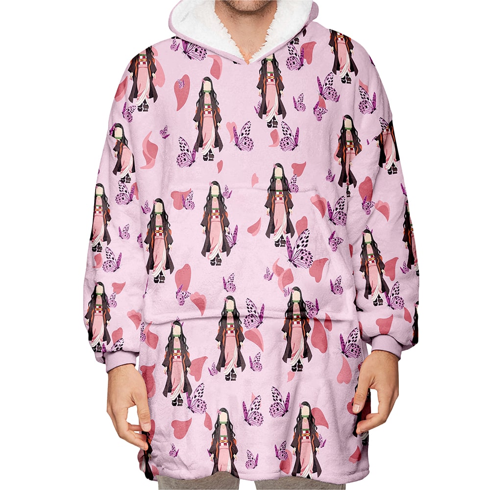 Alternative view of Kawaii Half Demon Blanket Hoodie