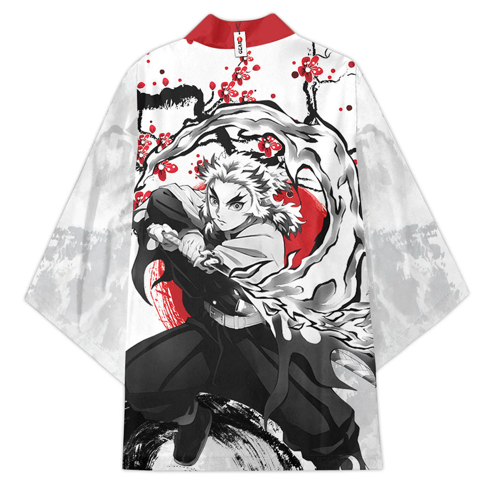 Alternative view of Kyojuro Rengoku Anime Kimono