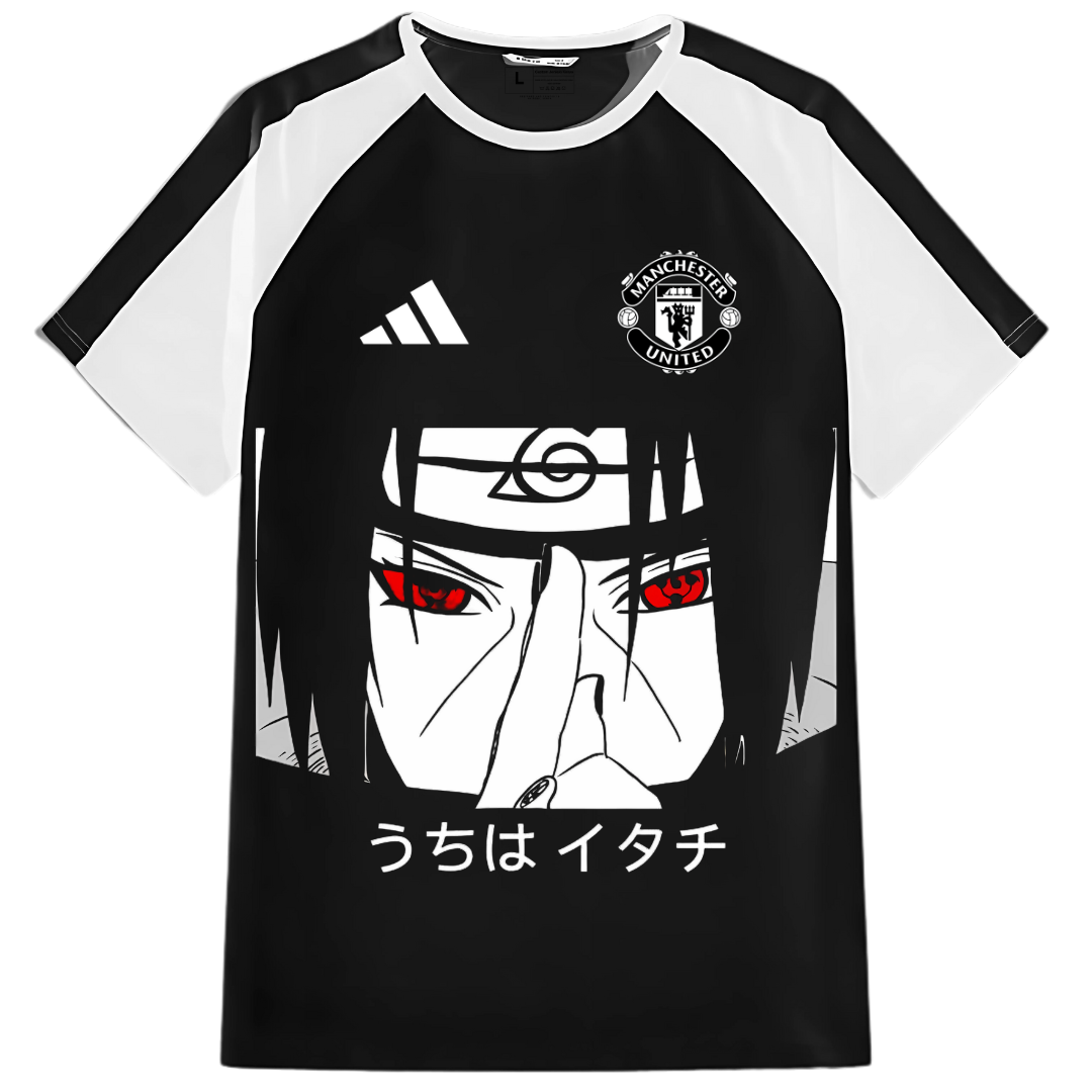 Man United Sharingan Assassin Custom Itachi Uchiha Anime Jersey Â€“ Heavy Polyester Fabric